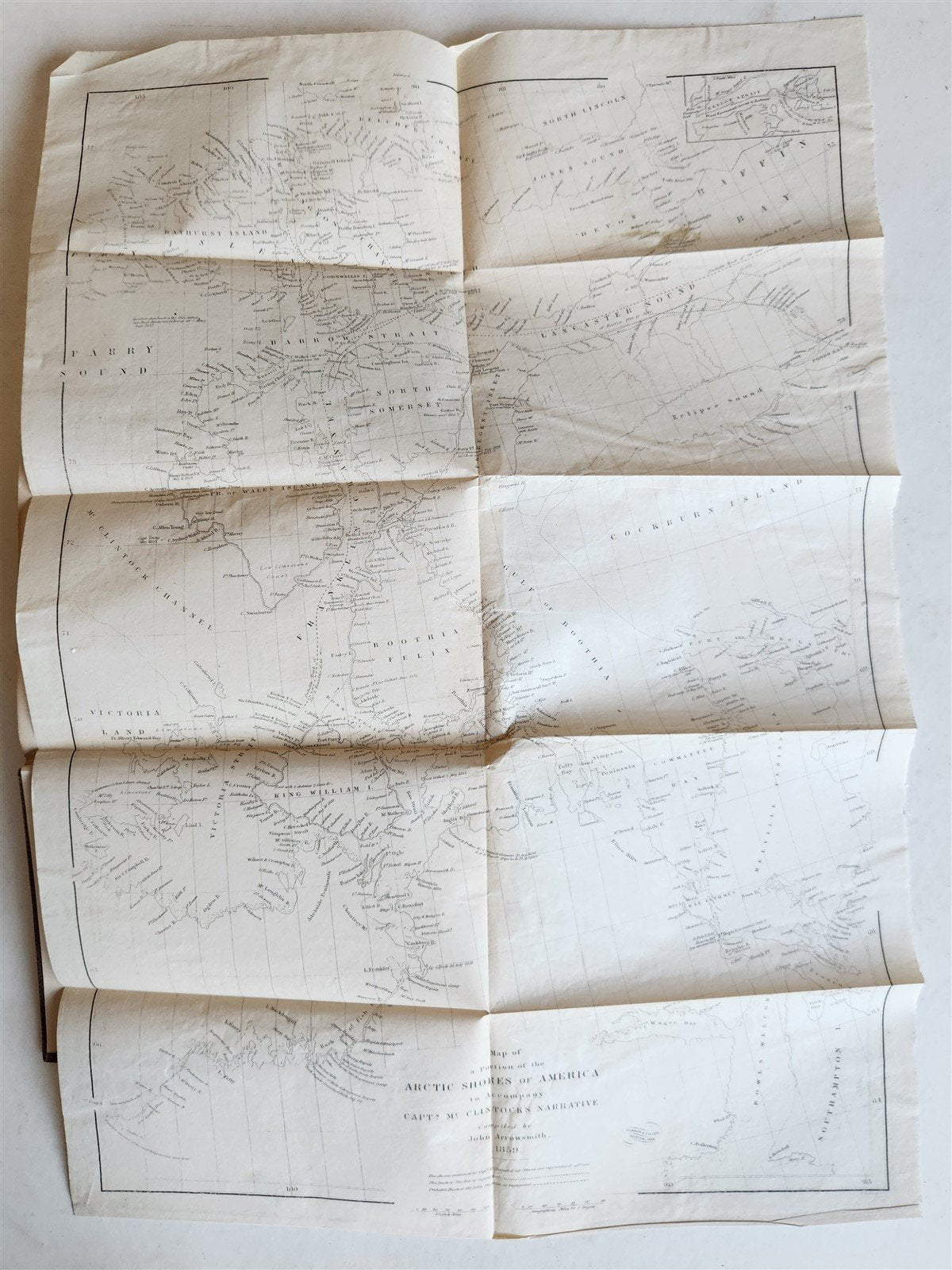 1860 NARRATIVE of DISCOVERY OF THE FATE of SIR JOHN FRANKLIN antique ILLUSTRATED