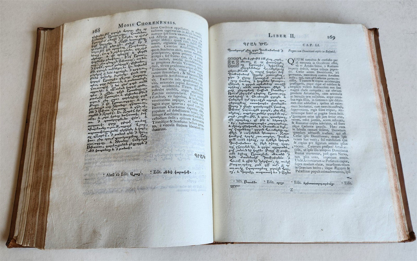 1736 HISTORY of ARMENIA antique in LATIN & ARMENIAN by Moses of Khoren
