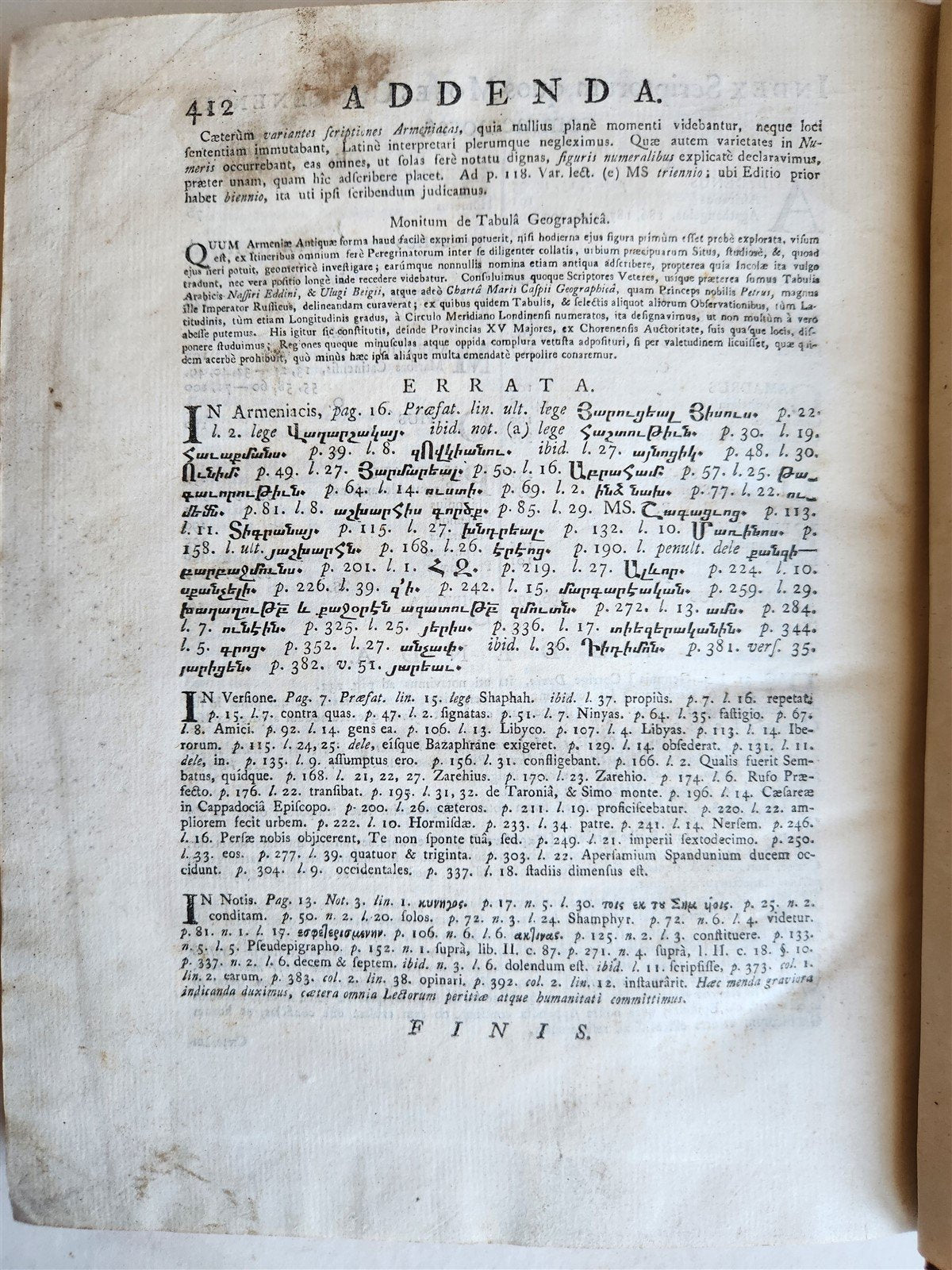 1736 HISTORY of ARMENIA antique in LATIN & ARMENIAN by Moses of Khoren