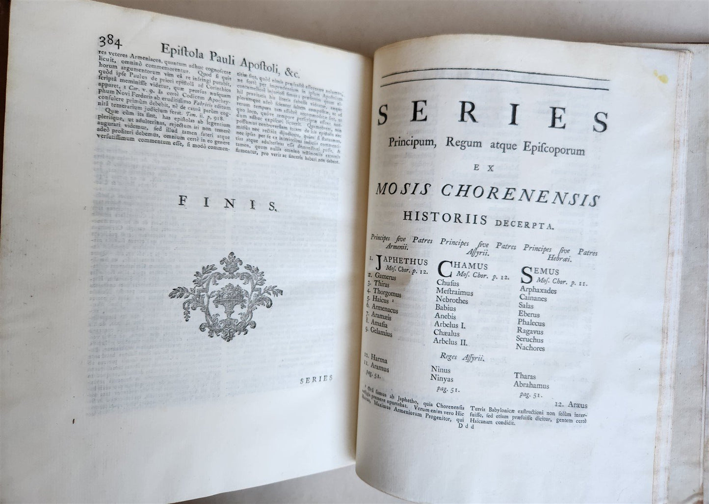 1736 HISTORY of ARMENIA antique in LATIN & ARMENIAN by Moses of Khoren