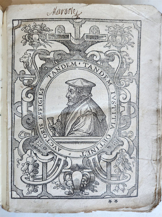 1567 LAW BOOK Josse de Damhoudere ILLUSTRATED 16th CENTURY antique VELLUM BOUND