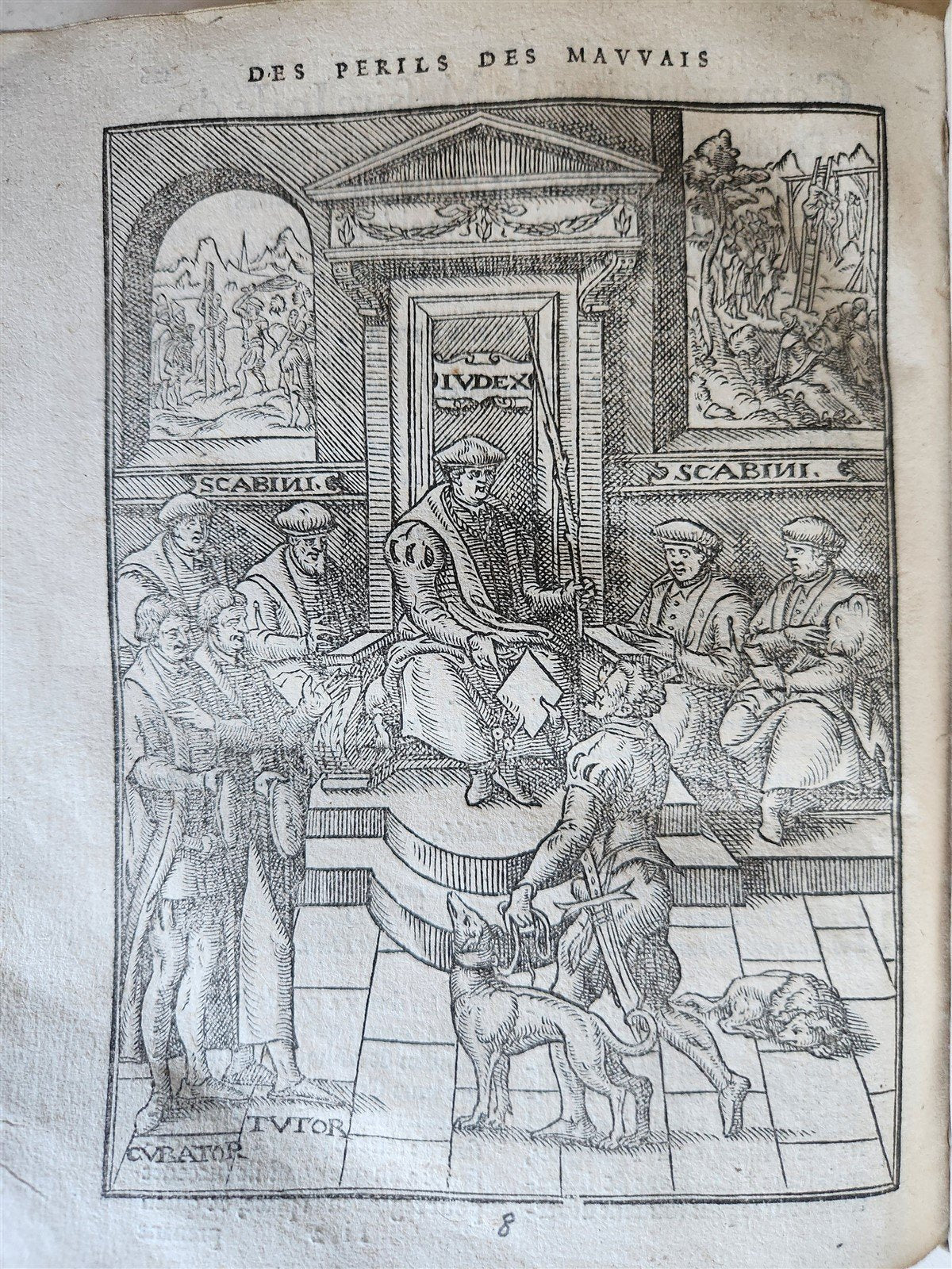 1567 LAW BOOK Josse de Damhoudere ILLUSTRATED 16th CENTURY antique VELLUM BOUND