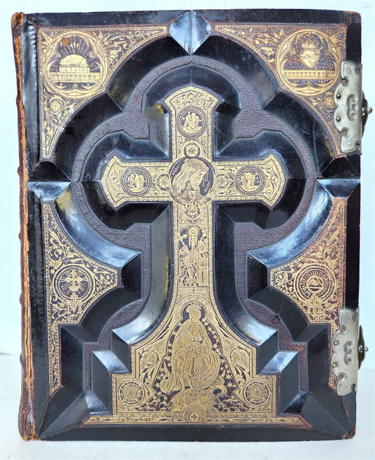 1883 BIBLE in ENGLISH ANTIQUE VICTORIAN MASSIVE FOLIO GUSTAVE DORE ILLUSTRATED