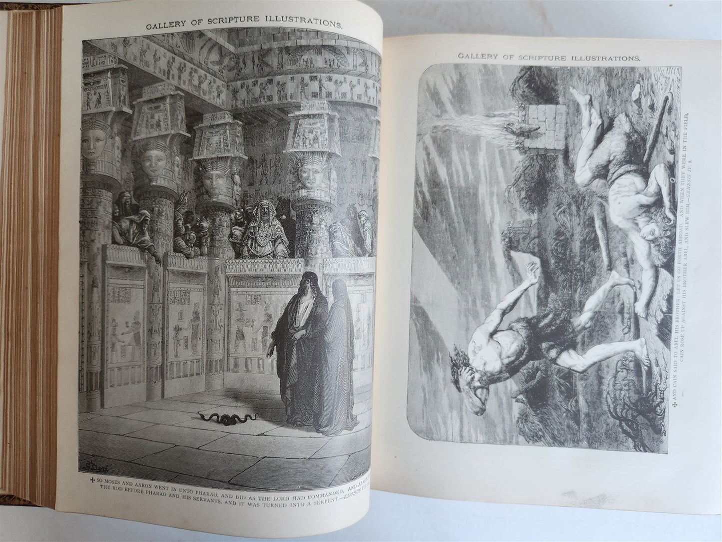 1883 BIBLE in ENGLISH ANTIQUE VICTORIAN MASSIVE FOLIO GUSTAVE DORE ILLUSTRATED