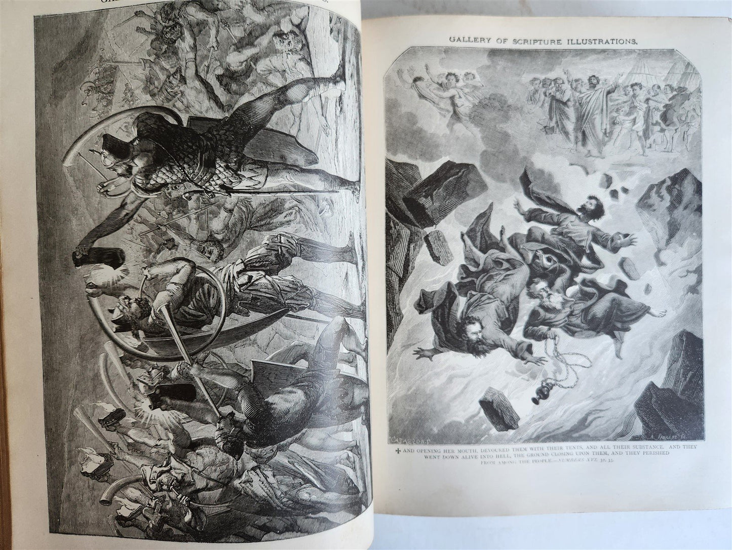 1883 BIBLE in ENGLISH ANTIQUE VICTORIAN MASSIVE FOLIO GUSTAVE DORE ILLUSTRATED