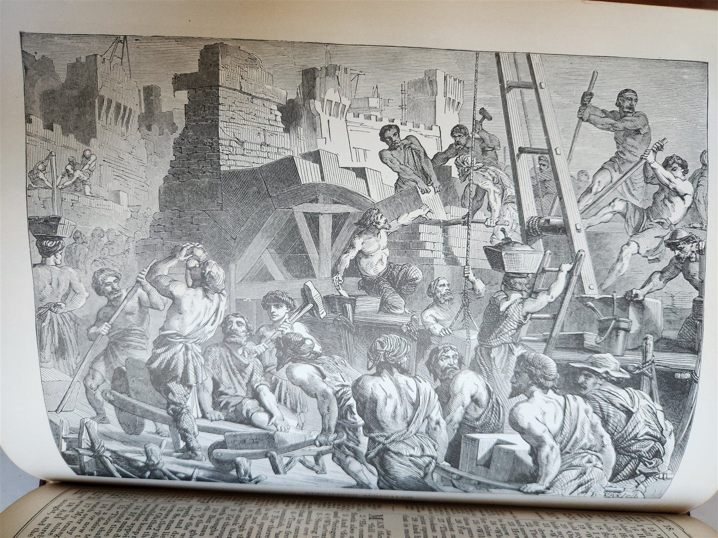 1900 BIBLE in ENGLISH ANTIQUE VICTORIAN MASSIVE FOLIO GUSTAVE DORE ILLUSTRATED