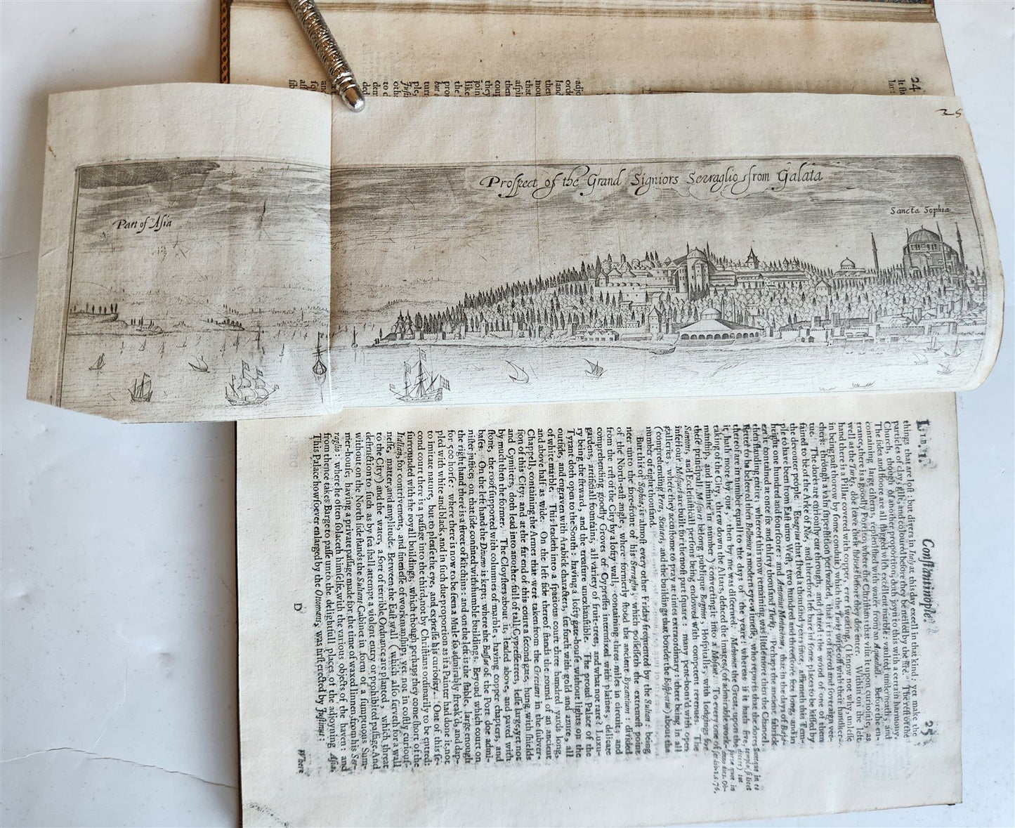 1652 TRAVAILES w/ HISTORY of STATE of TURKISH EMPIRE antique ILLUSTRATED English
