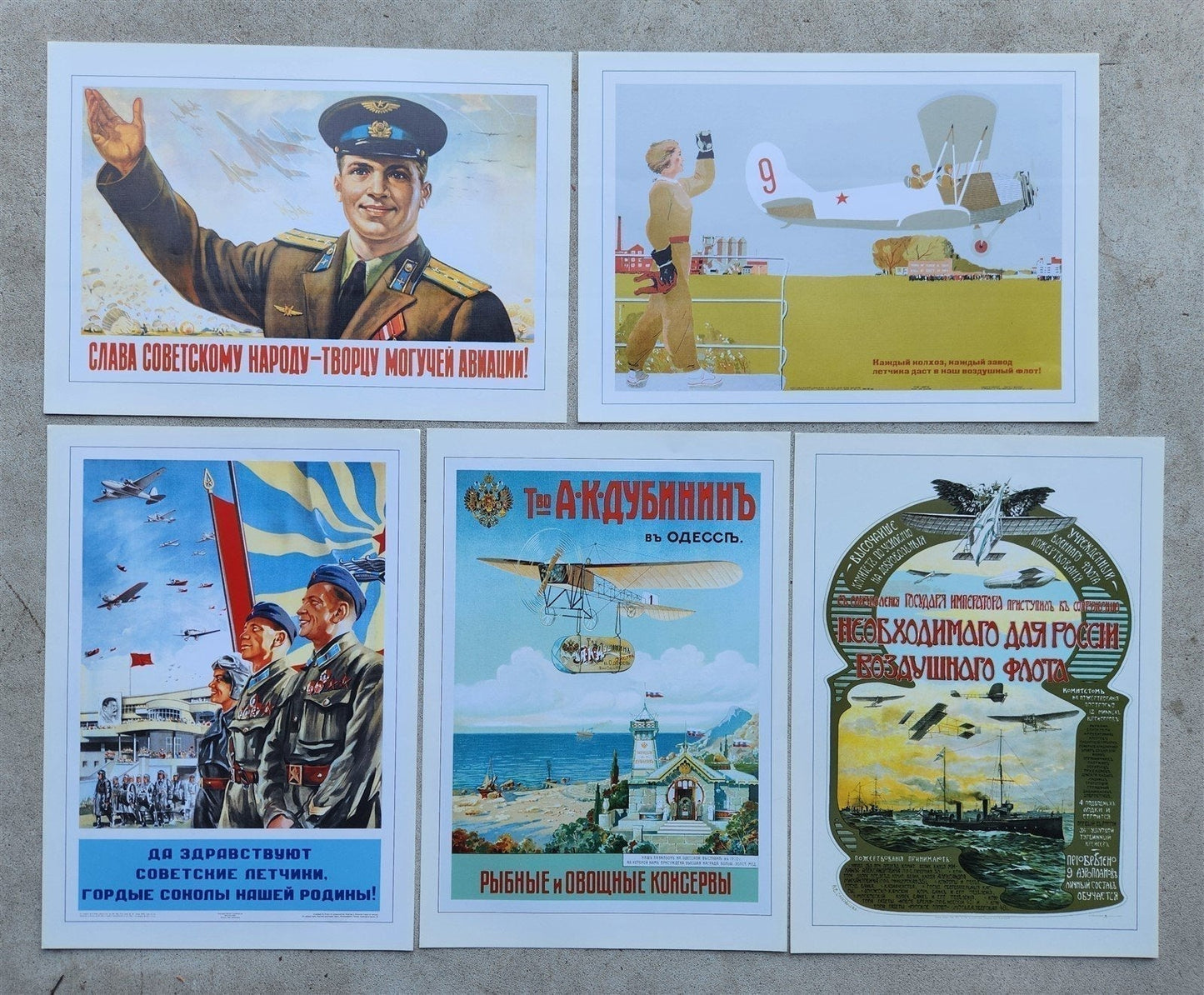 RUSSIAN AVIATION POSTERS MASTERPIECES 20 FACSIMILES SET WINGS of MOTHERLAND