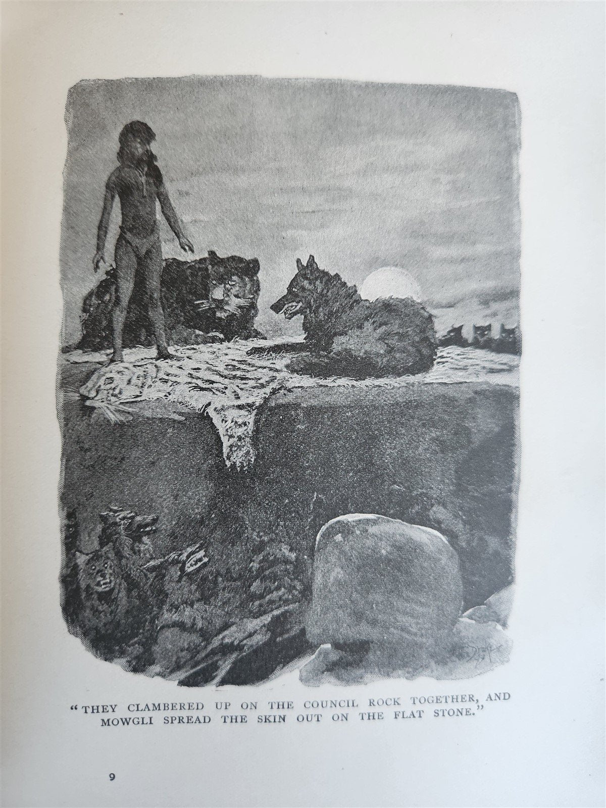 1896-98 THE JUNGLE BOOKS by RUDYARD KIPLING 2 vols antique ILLUSTRATED