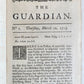 1751 THE GUARDIAN 2 volumes antique in ENGLISH