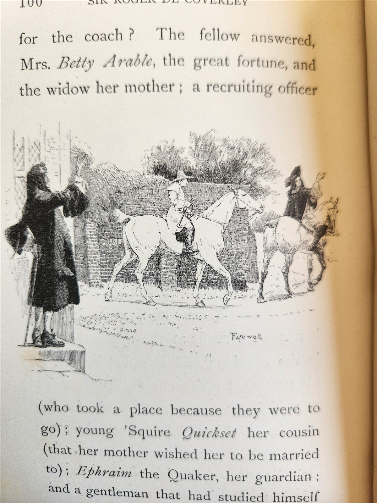 1892 DAYS with SIR ROGER DE COVERLEY antique ILLUSTRATED by Hugh Thomson