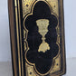 1874 PROTESTANT PRAYER BOOK in GERMAN antique VELVET GILT BINDING
