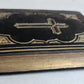 1874 PROTESTANT PRAYER BOOK in GERMAN antique VELVET GILT BINDING