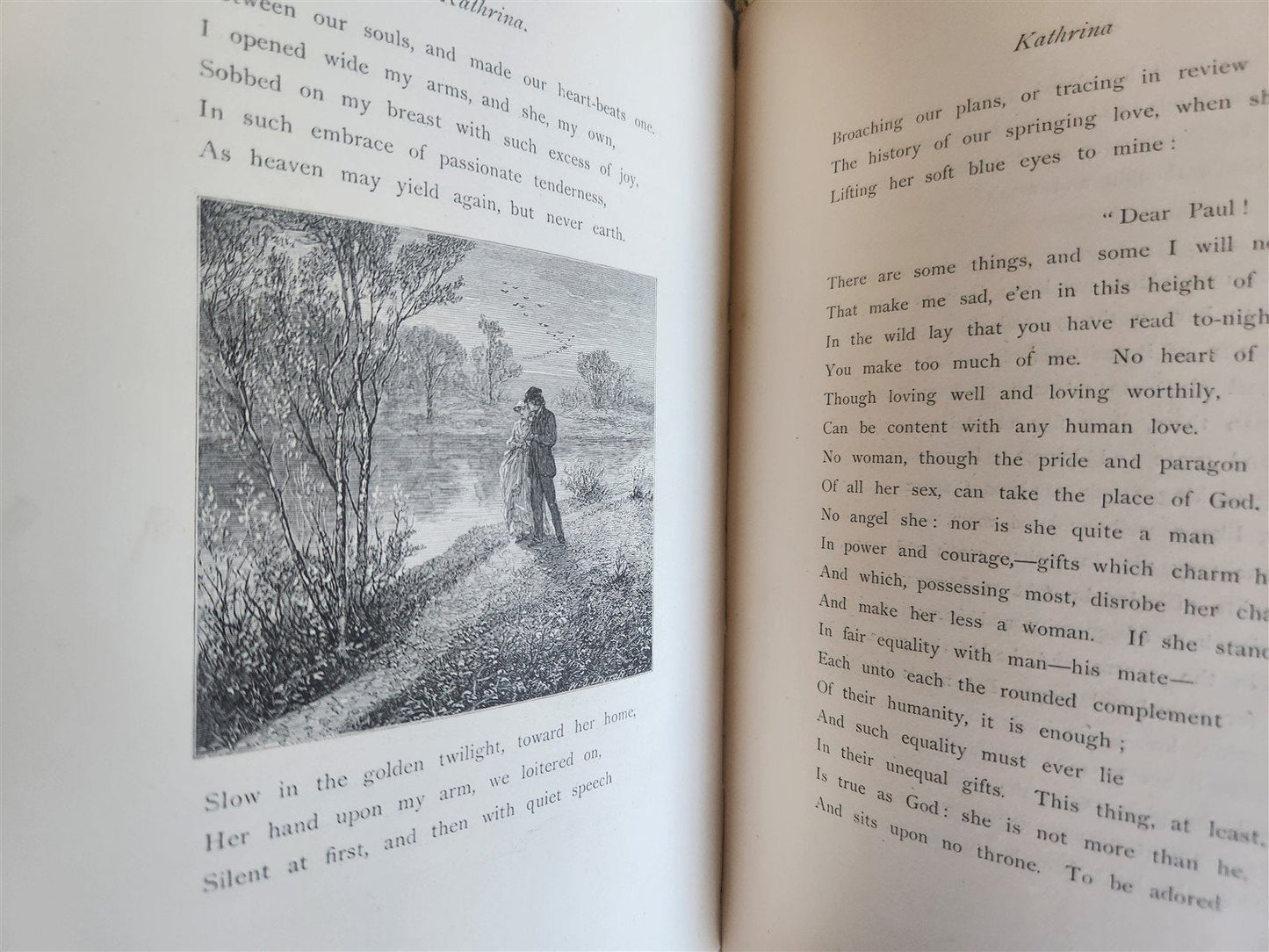 1869 KATHRINA her life and mine POETRY by J.G. Holland antique ILLUSTRATED