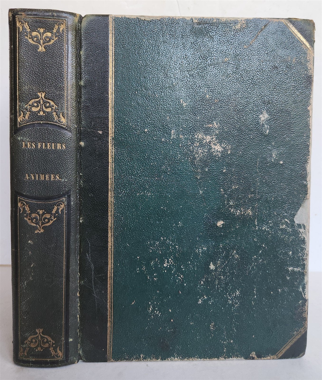 1847 LES FLEURS ANIMEES antique ILLUSTRATED with WOMEN PERSONIFYING FLOWERS