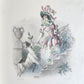 1847 LES FLEURS ANIMEES antique ILLUSTRATED with WOMEN PERSONIFYING FLOWERS