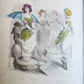 1847 LES FLEURS ANIMEES antique ILLUSTRATED with WOMEN PERSONIFYING FLOWERS