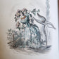 1847 LES FLEURS ANIMEES antique ILLUSTRATED with WOMEN PERSONIFYING FLOWERS