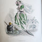 1847 LES FLEURS ANIMEES antique ILLUSTRATED with WOMEN PERSONIFYING FLOWERS
