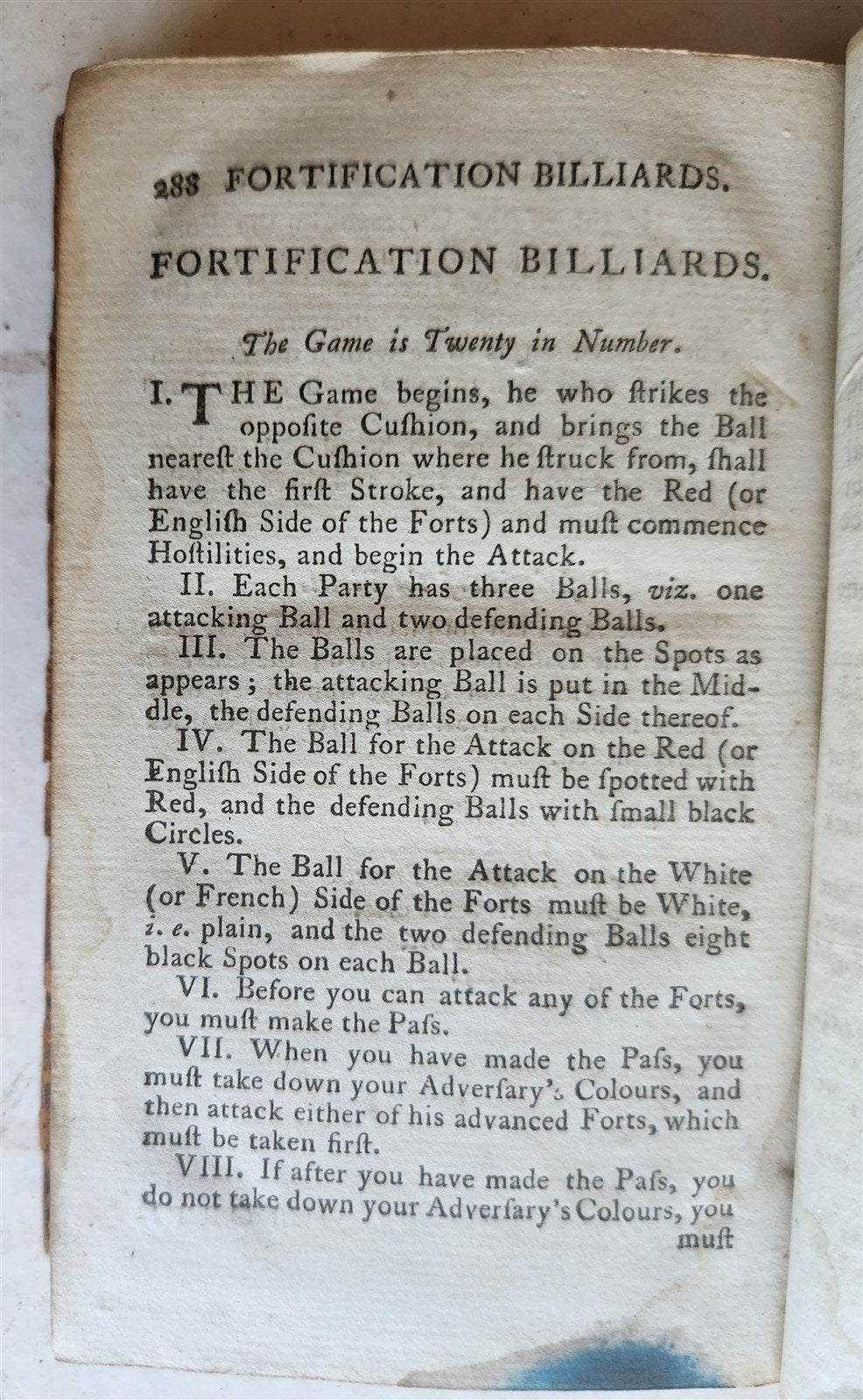 1786 HOYLE'S GAMES IMPROVED antique in ENGLISH