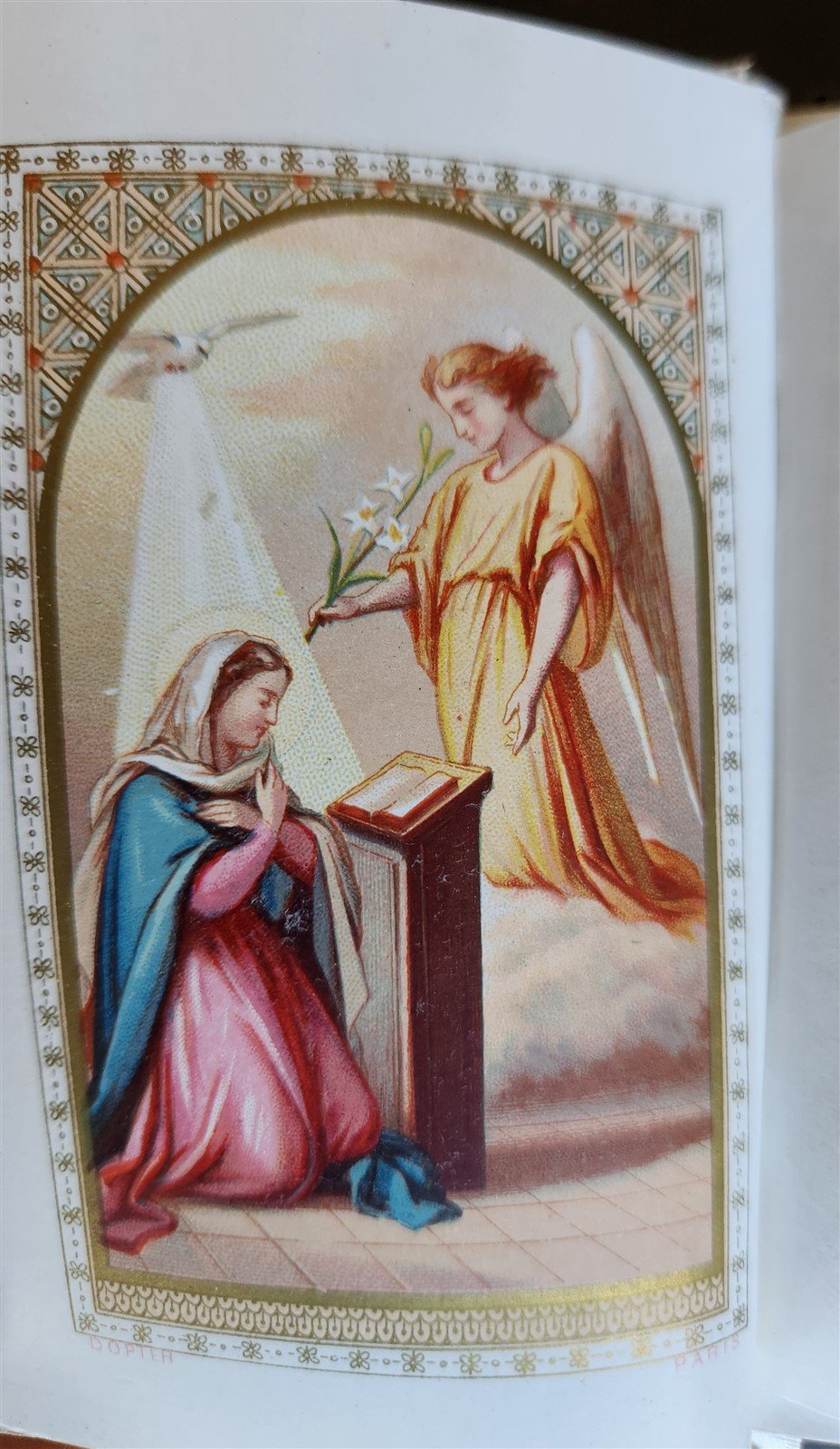 1872 PRAYER BOOK in FRENCH antique CARVED BONE BINDING - PAROISSIEN ROMAIN