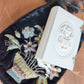 1872 PRAYER BOOK in FRENCH antique CARVED BONE BINDING w/ EMBROIDERED BAG