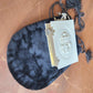 1872 PRAYER BOOK in FRENCH antique CARVED BONE BINDING w/ EMBROIDERED BAG