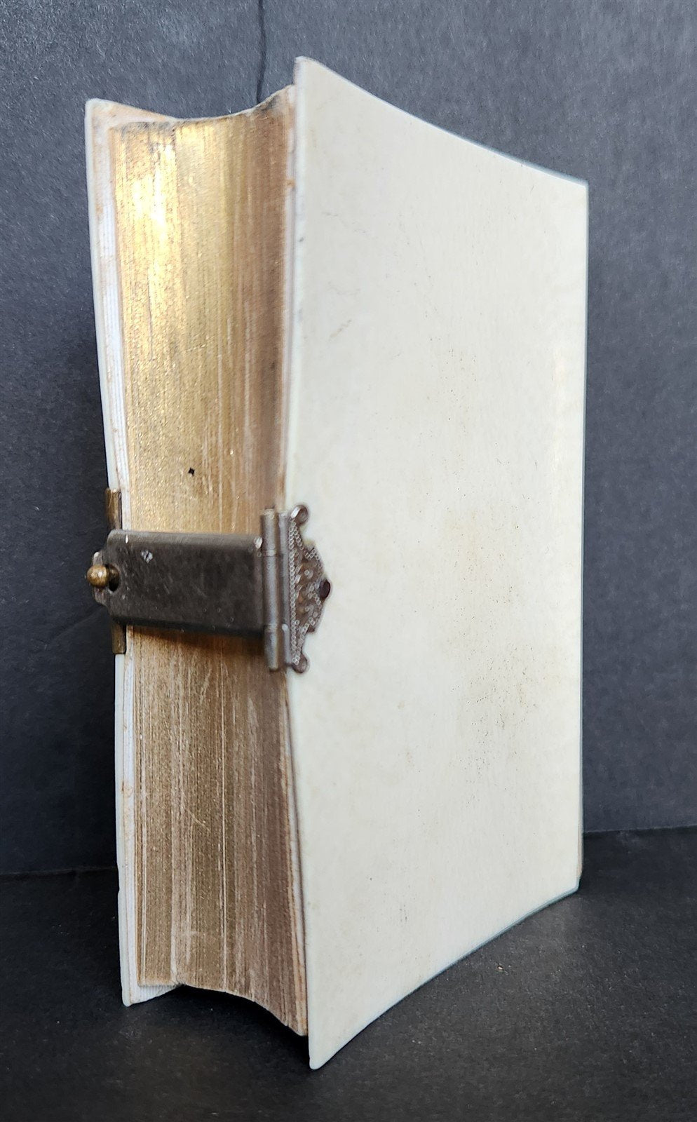 1890 PRAYER BOOK in FRENCH antique CARVED BONE BINDING - PAROISSIEN ROMAIN
