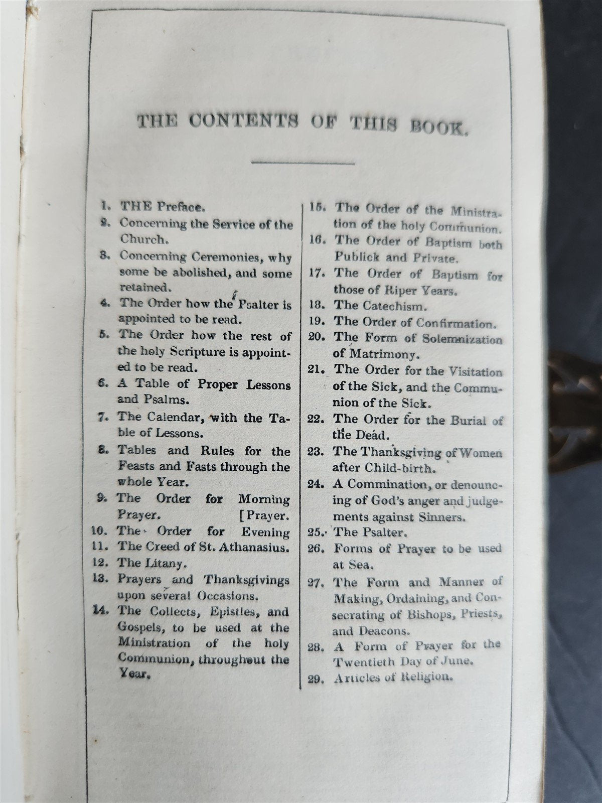 1872 COMMON PRAYER BOOK in ENGLISH antique SILVER DECORATED BINDING