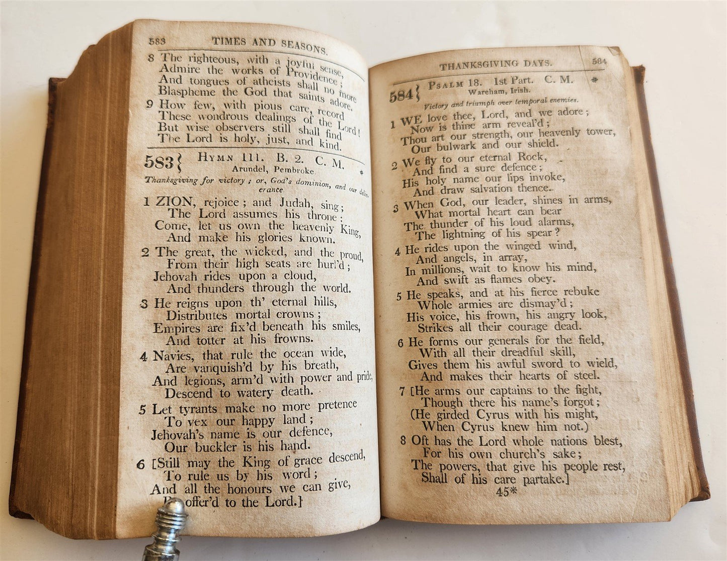 1821 AN ARRANGEMENT of PSALMS HYMNS & SPIRITUAL SONGS by WATTS antique AMERICANA