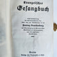1900s GERMAN HYMNAL antique VELVET BINDING w/ MOTHER OF PEARL DECORATION