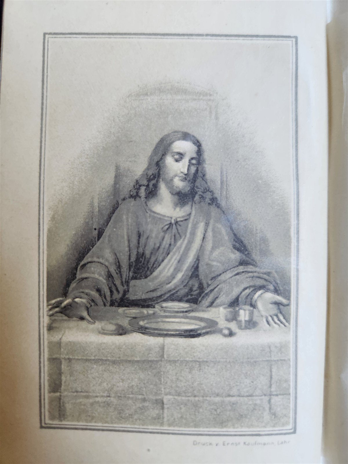 1900s GERMAN HYMNAL antique VELVET BINDING w/ MOTHER OF PEARL DECORATION