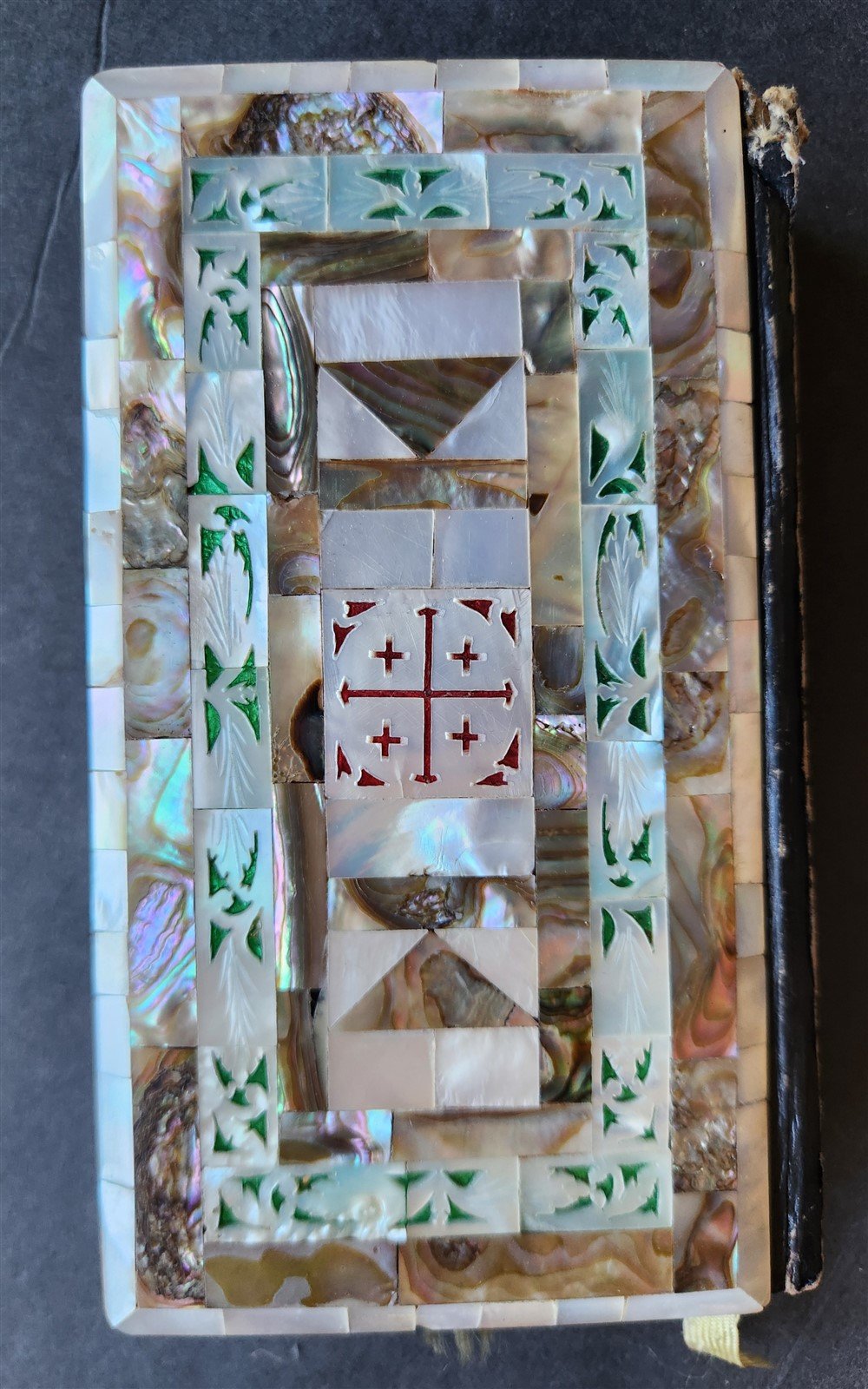 1959 ROMAN MISSAL antique w/ MOTHER-OF-PEARL BINDING