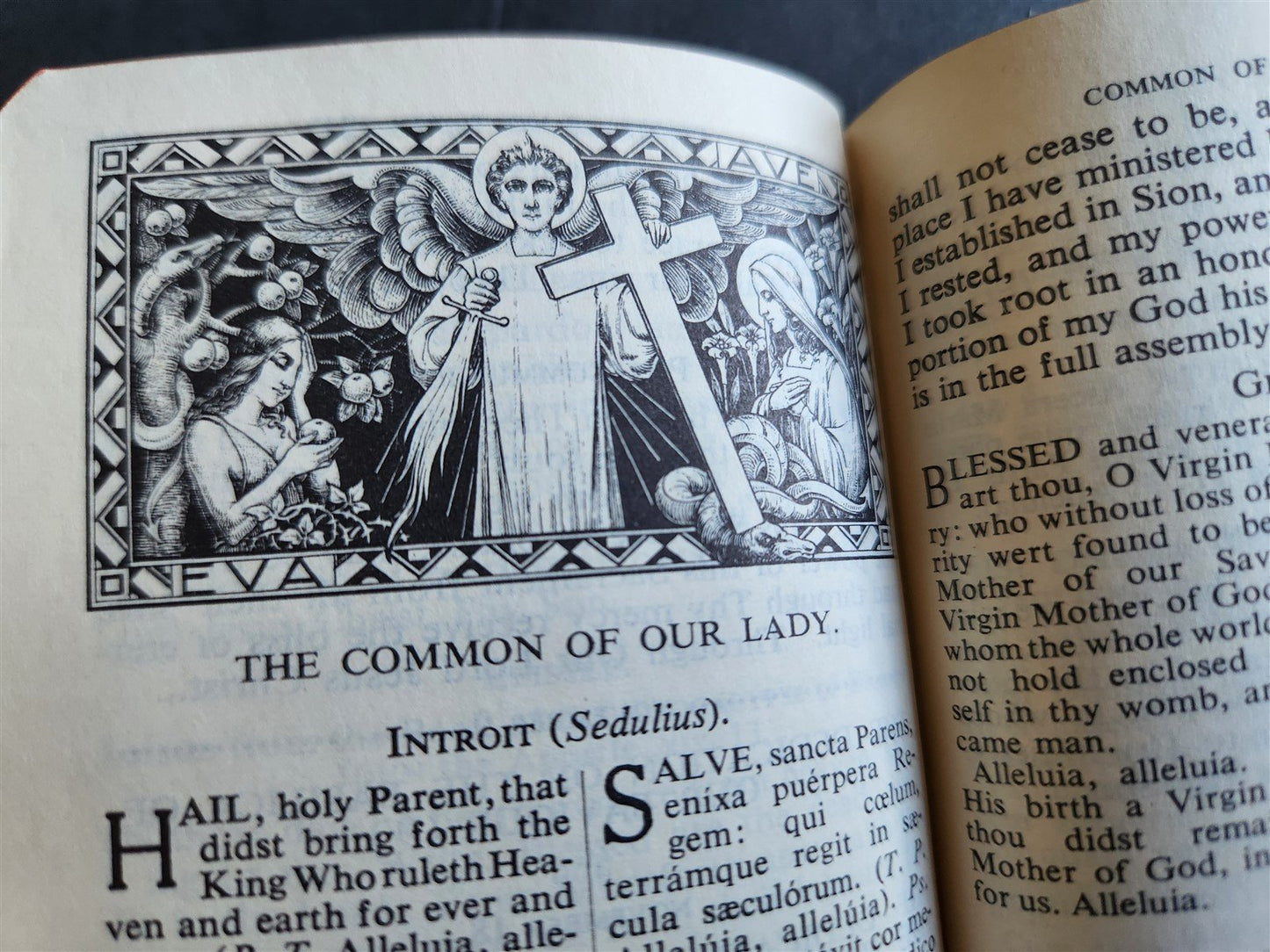 1959 ROMAN MISSAL antique w/ MOTHER-OF-PEARL BINDING