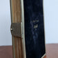 1853 GERMAN HYMNAL antique VELVET BINDING w/ APPLIED CROSS & BRASS EDGES