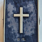 1853 GERMAN HYMNAL antique VELVET BINDING w/ APPLIED CROSS & BRASS EDGES