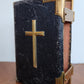 1830s COMMON PRAYER BOOK w/ PSALTER in ENGLISH antique BRASS DECORATED BINDING