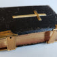 1830s COMMON PRAYER BOOK w/ PSALTER in ENGLISH antique BRASS DECORATED BINDING