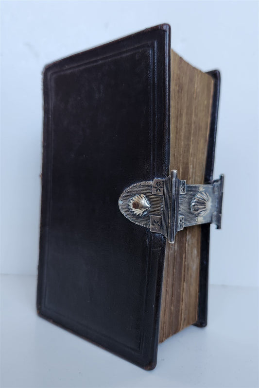 1846 BIBLE in DUTCH antique BINDING w/ SILVER CLASP New Testament