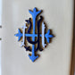 1880s THE BOOK OF COMMON PRAYER antique NICE BINDING w/ ENAMEL CROSS