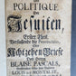 1740 BLAISE PASCAL LETTERS in GERMAN antique PIGSKIN BOUND w/ WITCHCRAFT THEME