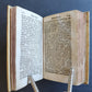 1740 BLAISE PASCAL LETTERS in GERMAN antique PIGSKIN BOUND w/ WITCHCRAFT THEME