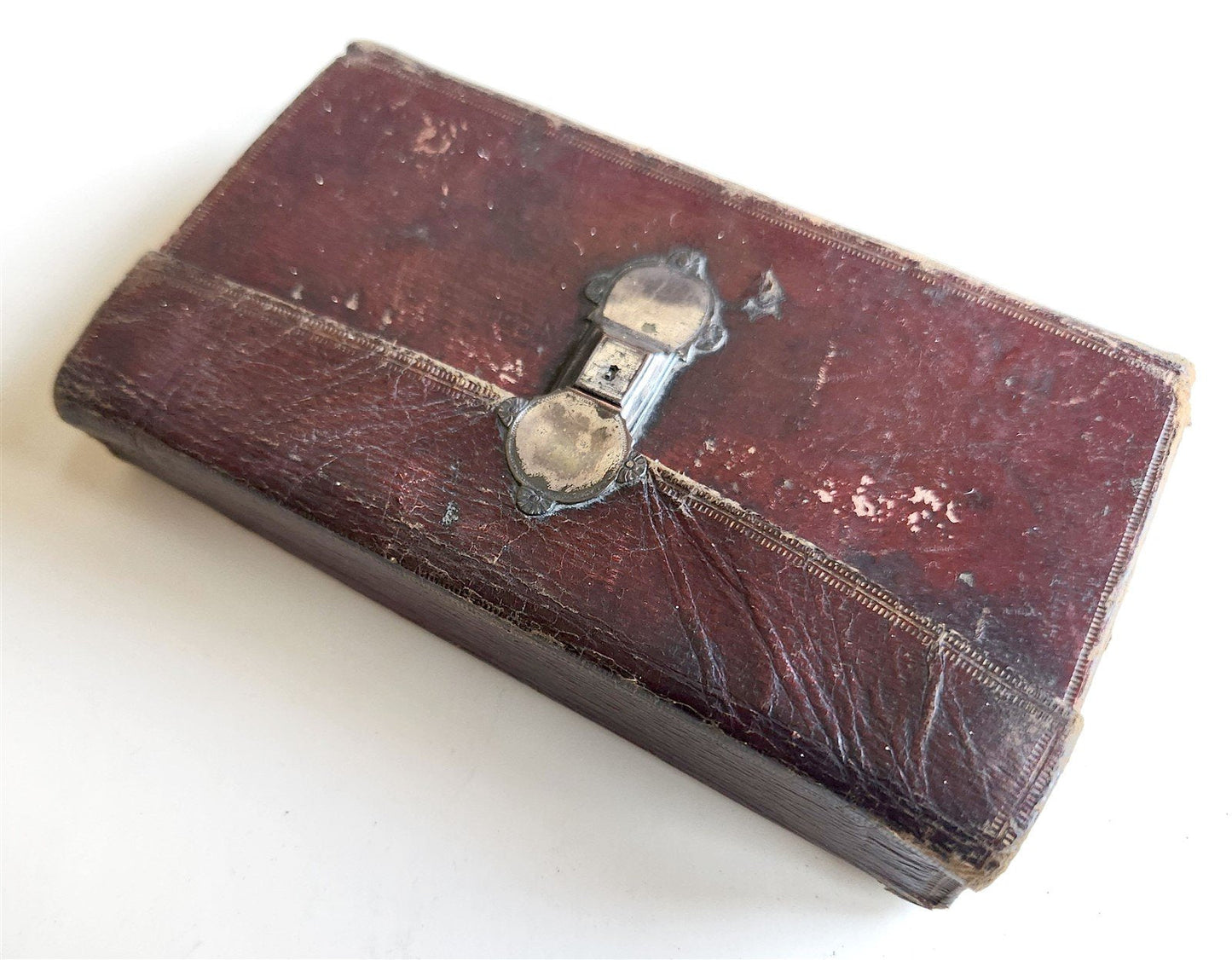 1782 BIBLE in ENGLISH antique CAMBRIDGE wallet style leather binding