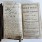 1782 BIBLE in ENGLISH antique CAMBRIDGE wallet style leather binding