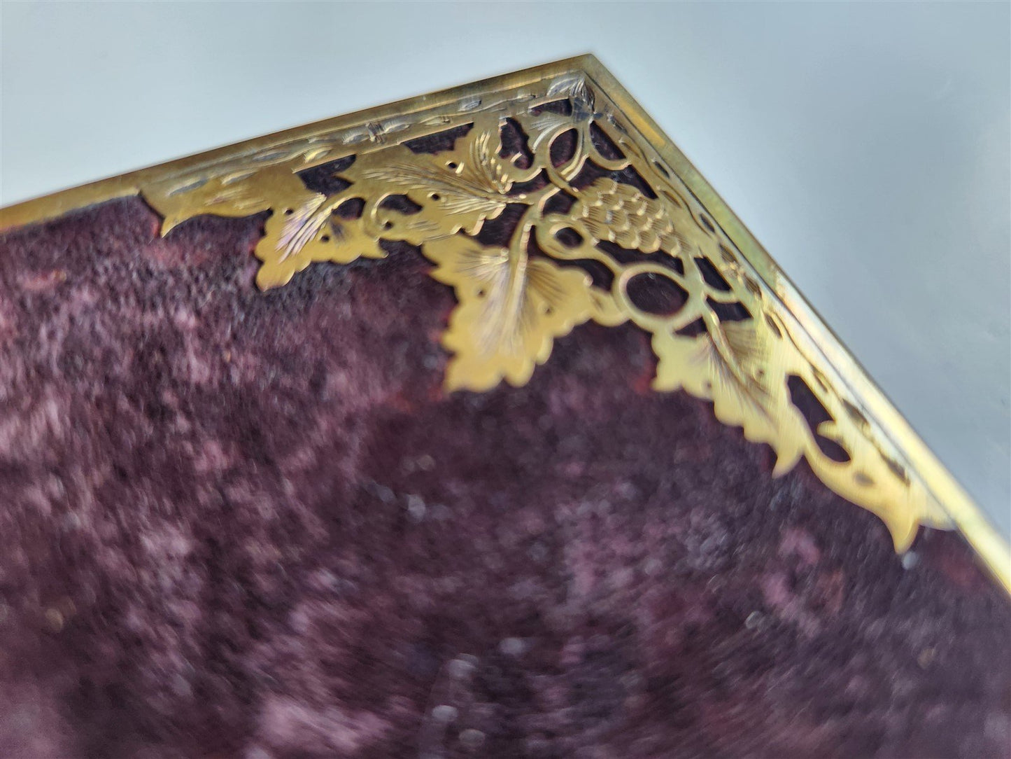 1860s THE BOOK OF COMMON PRAYER in ENGLISH antique BRASS & VELVET BINDING