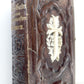 1870s PRAYER in GERMAN antique BINDING w/ APPLIED BONE CROSS