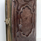 1870s PRAYER in GERMAN antique BINDING w/ APPLIED BONE CROSS