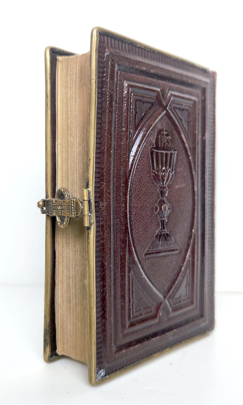 1871 GERMAN CATHOLIC PRAYER & DEVOTIONAL BOOK antique