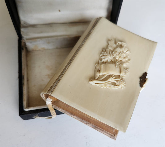 1880s PAROISSIEN ROMAIN antique BEAUTIFUL DECORATION BINDING APPLIED BONE DESIGN
