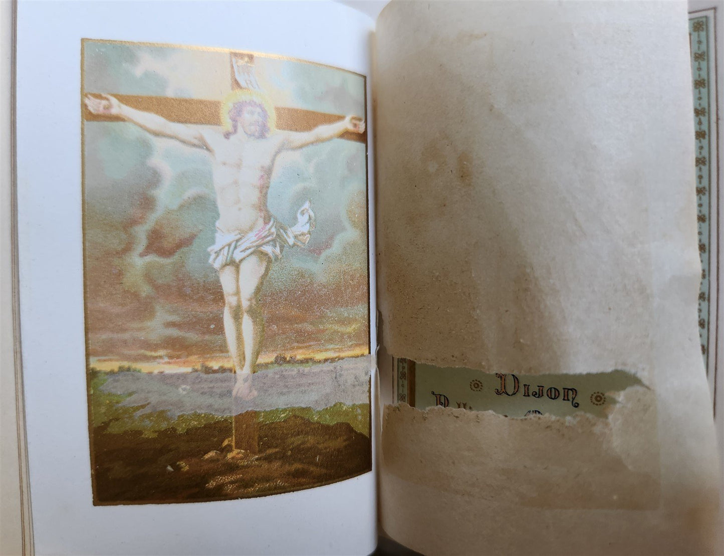 1880s PAROISSIEN ROMAIN antique BEAUTIFUL DECORATION BINDING APPLIED BONE DESIGN